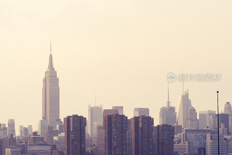 纽约旅游目的地帝国大厦城市建筑的观点