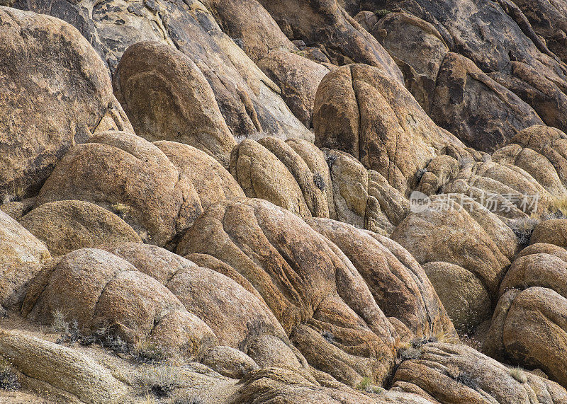 花岗质岩石露头在阿拉巴马山
