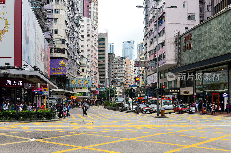 香港热闹的街景