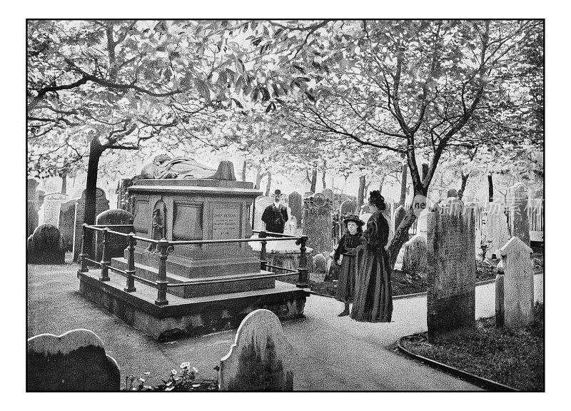 古董伦敦的照片:班扬的坟墓在邦希尔地
