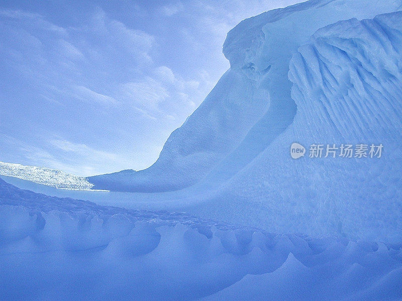 漂浮在海面上的南极洲冰山