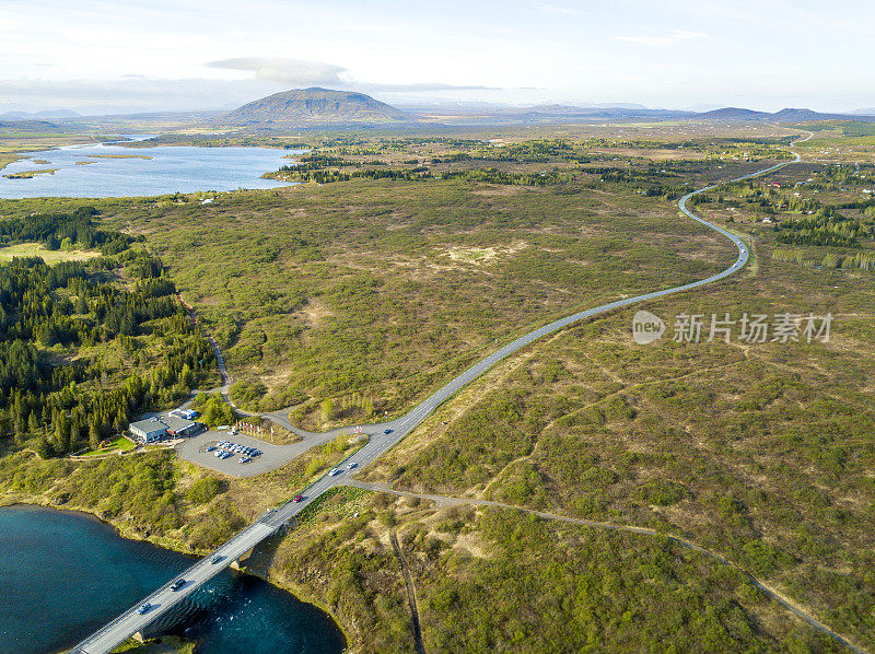 黄金环岛路线上的冰岛乡村公路。