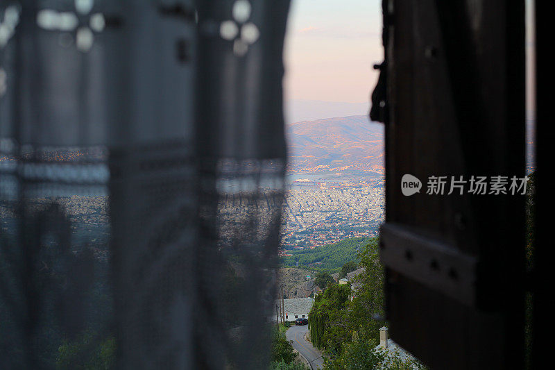 希腊沃罗斯的Makrinitsa晨景