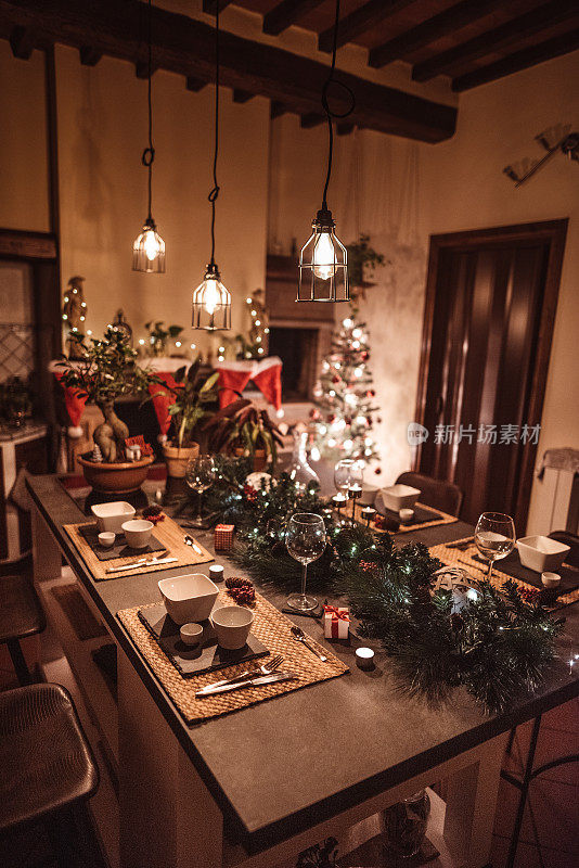 圣诞装饰桌
