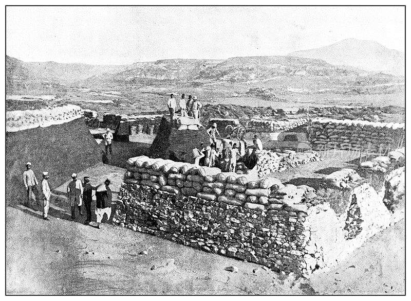 第一次意大利-埃塞俄比亚战争(1895-1896)的古董照片:阿迪格拉特堡