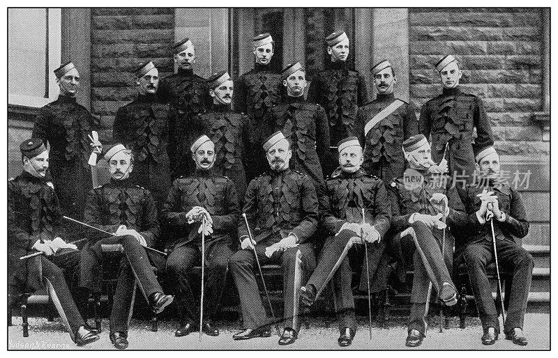 英国海军和陆军的古董照片:兰开斯特公爵拥有义勇骑兵
