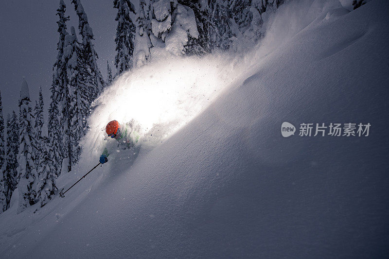 粉滑雪