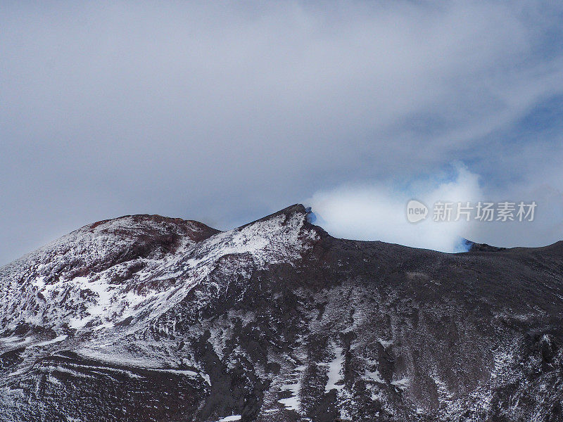 埃特纳火山。南坑。西西里岛