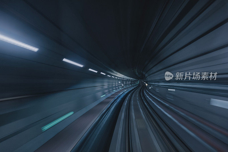 地铁隧道的延时摄影