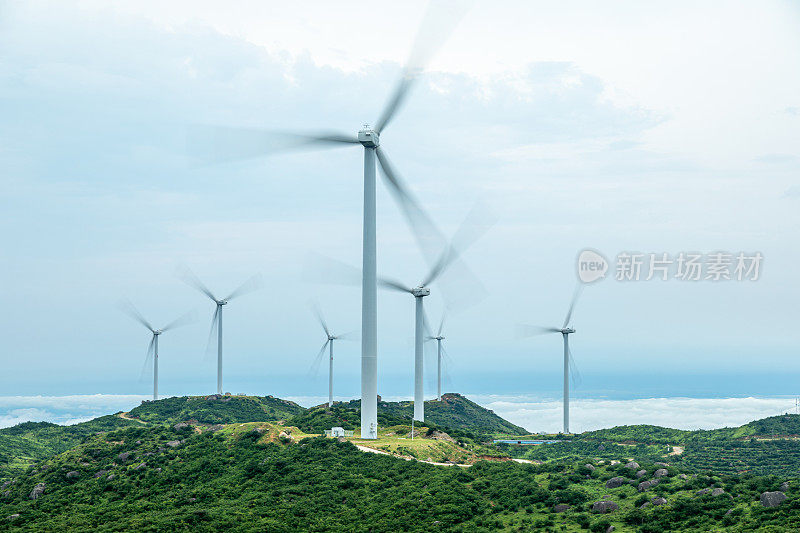 山区有大面积的风力发电