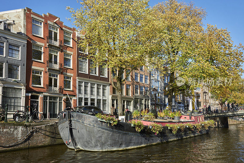阿姆斯特丹城市运河与船屋，荷兰