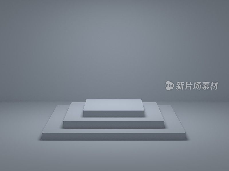 带有讲台的抽象作品3D渲染