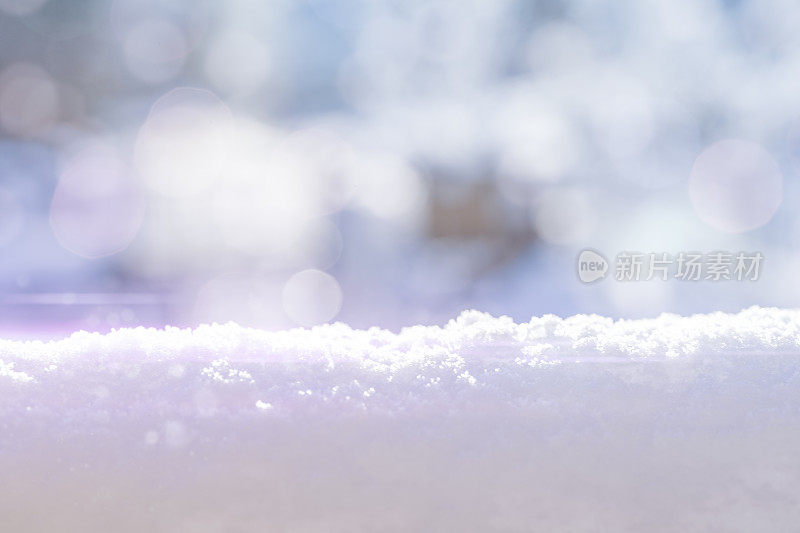 雪与散景和复制空间