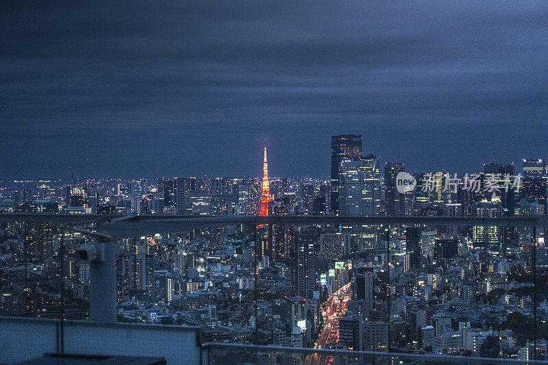 灯火辉煌:东京塔的夜景