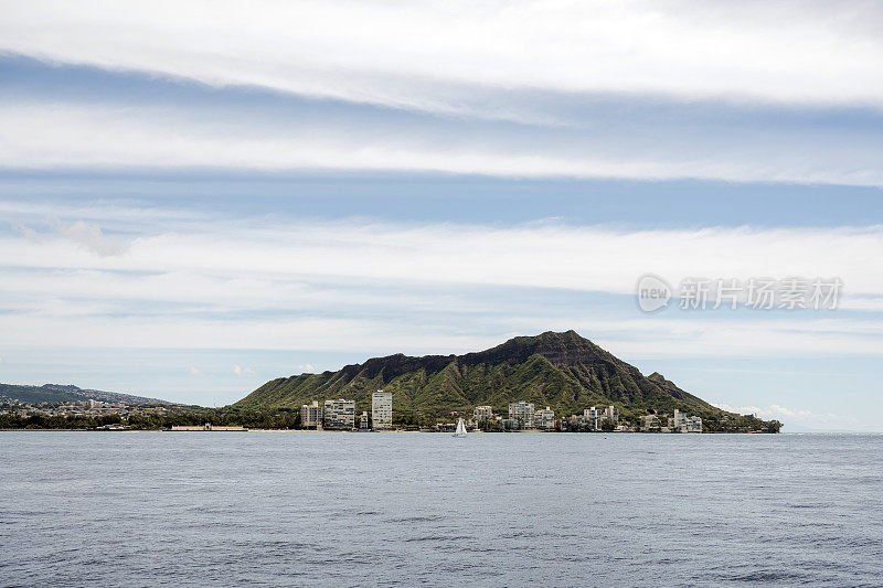 瓦胡岛海岸的钻石头