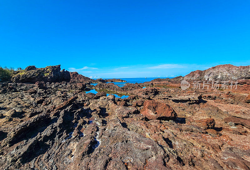 富桂岛一座火山的沉积岩已经停止喷发