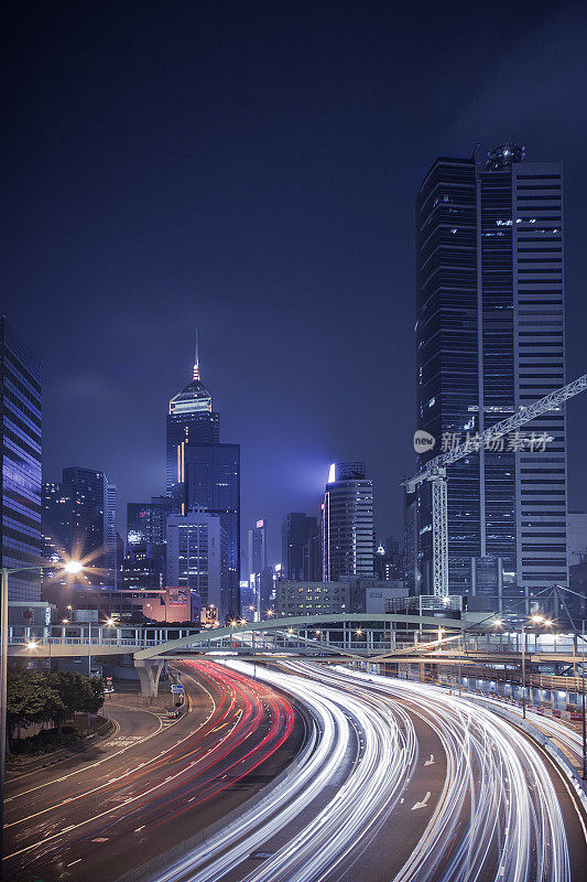 香港中区的夜景