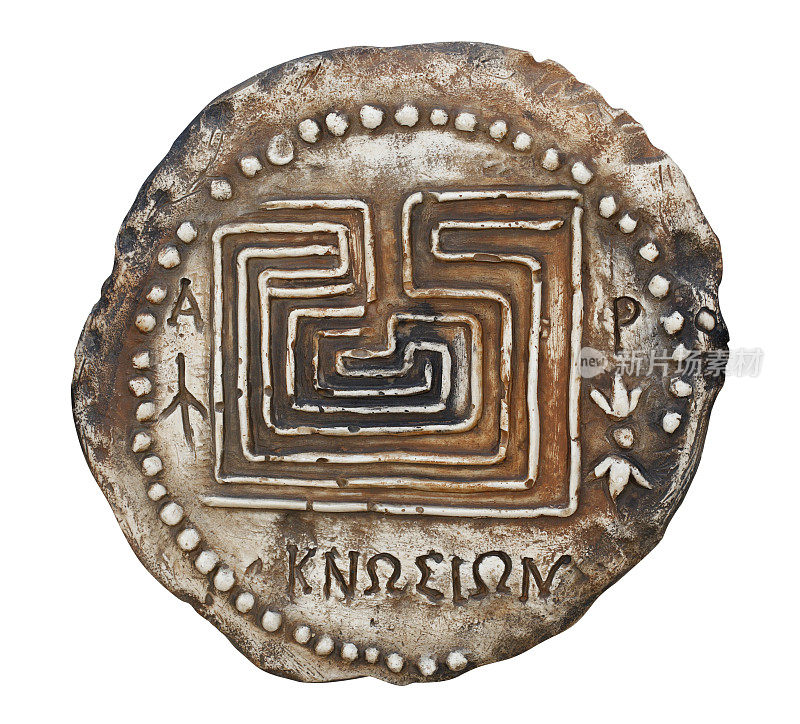 最古老的克里特硬币的复制品