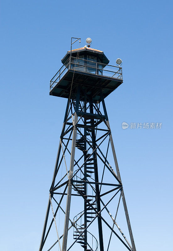 旧金山恶魔岛的守卫塔