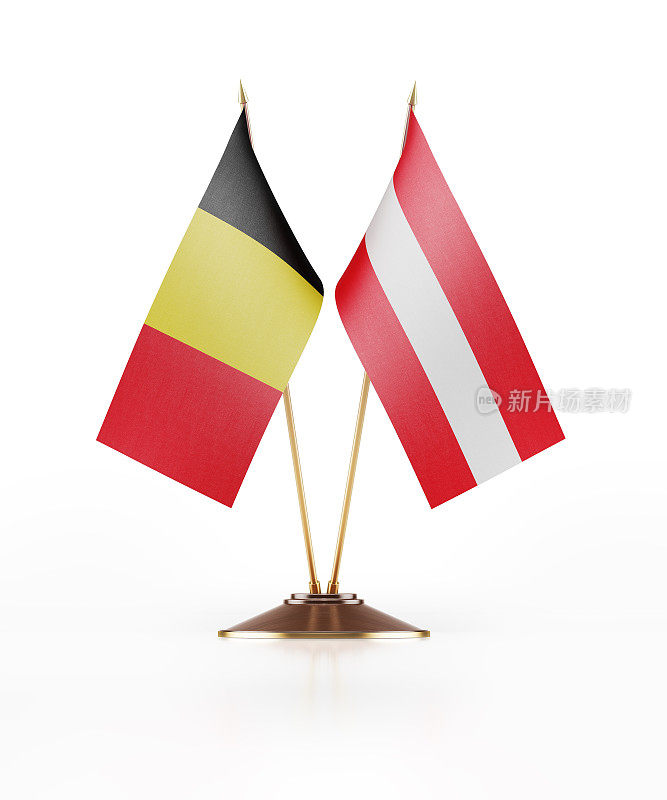 比利时和奥地利的微型国旗