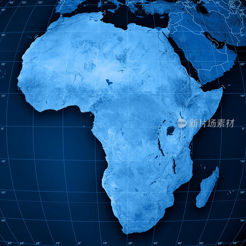 非洲地形图