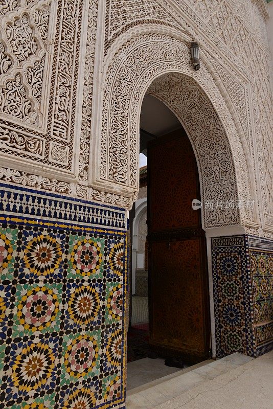 锡德贝尔阿贝斯清真寺，马拉喀什，摩洛哥，非洲。