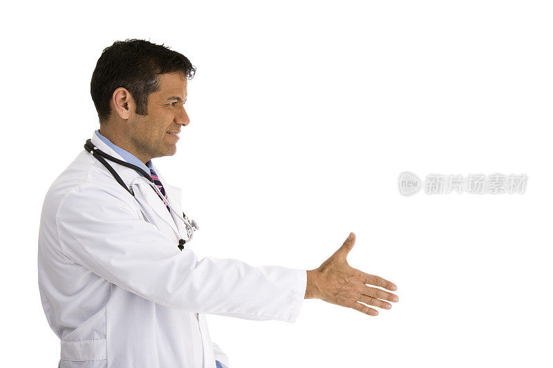 从侧面看医生不跟任何人握手