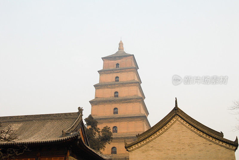 清晨大雁塔，中国西安