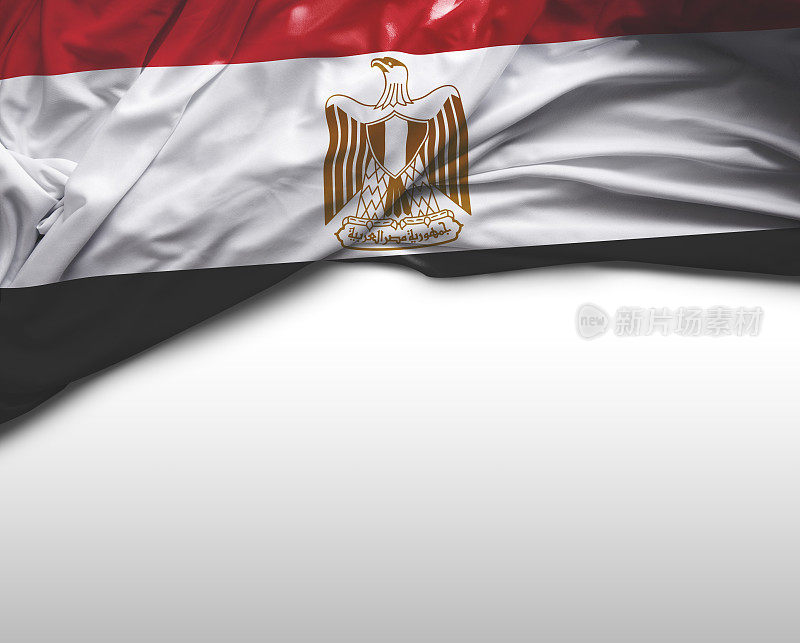 埃及挥舞着国旗