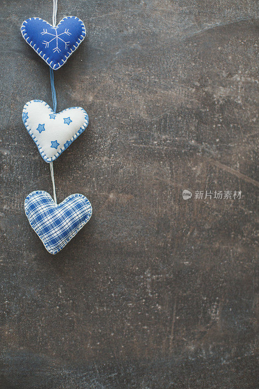 蓝色的冬天饰品