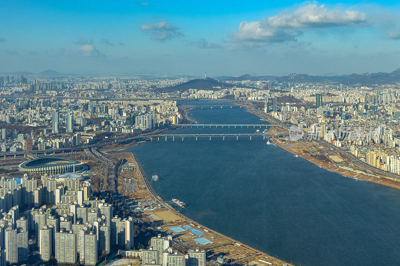 韩国首尔鸟瞰图