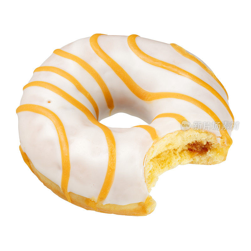 黄甜甜圈孤立