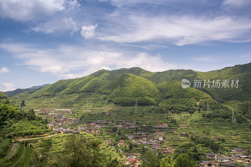 中国山区的一个小村庄