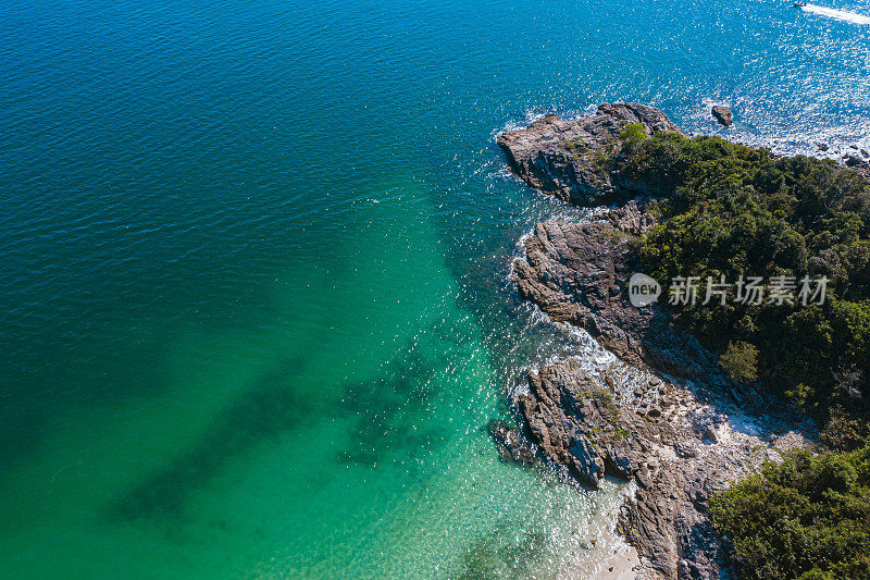 香港西贡半岛Hebe避风港或白沙湾鸟瞰图