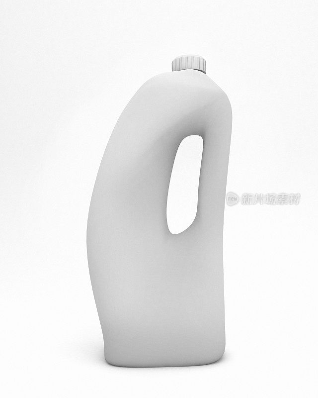 白色塑料瓶上隔离白色