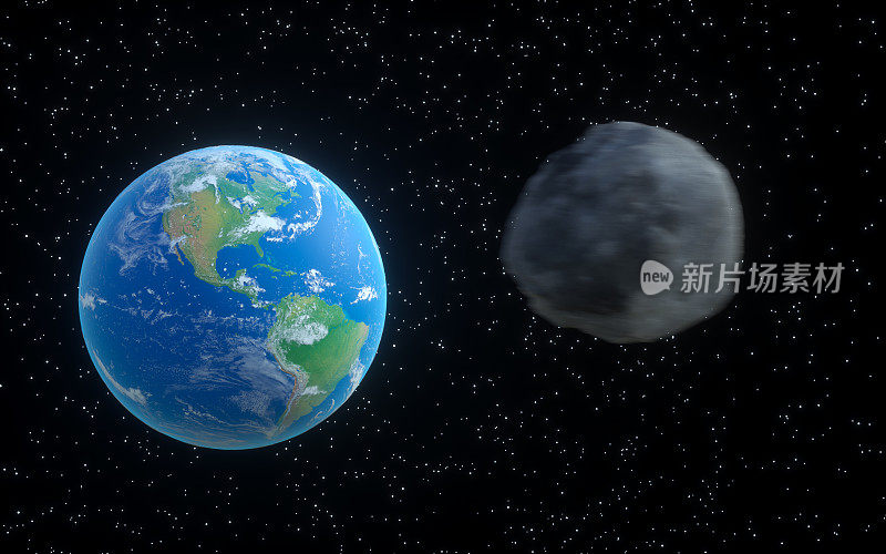 小行星冲向地球
