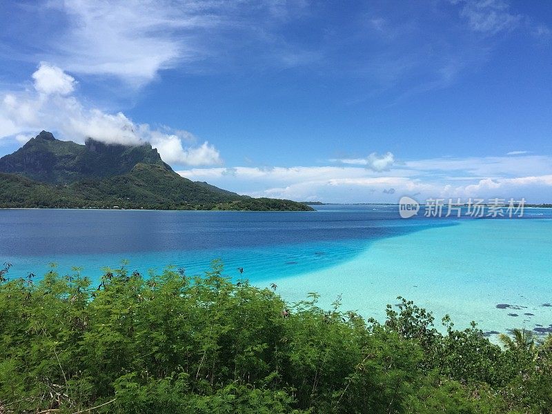 法国波利尼西亚波拉波拉岛的天堂般的泻湖