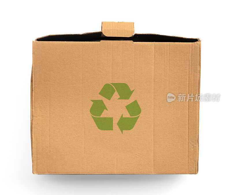 有回收标志的纸板箱
