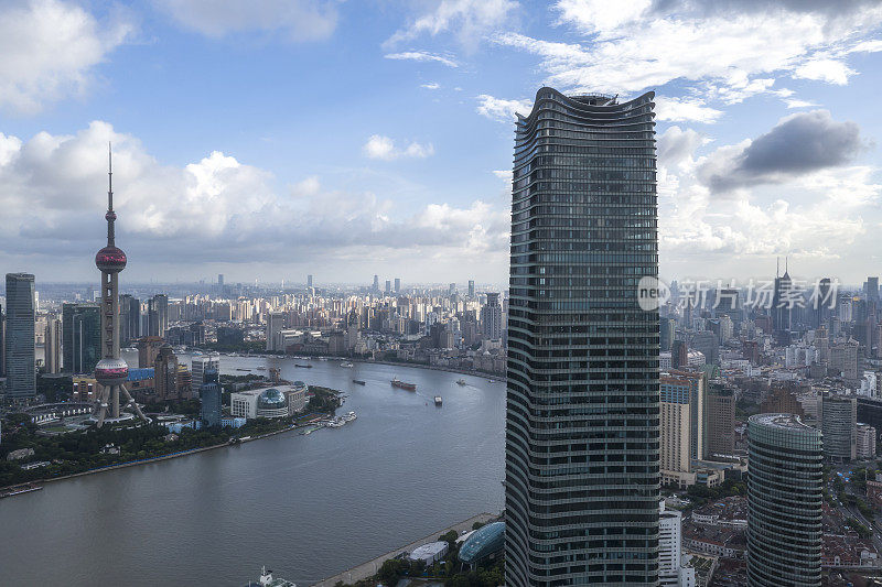 全景上海空中照片中国