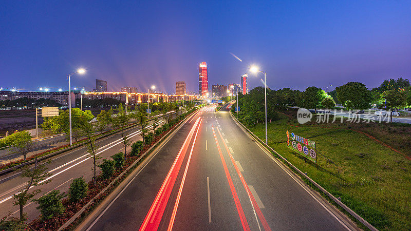 航拍城市高架桥高速公路