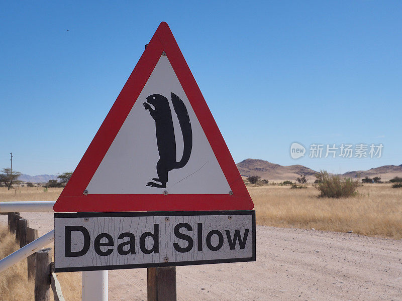 猫鼬横过马路警告标志