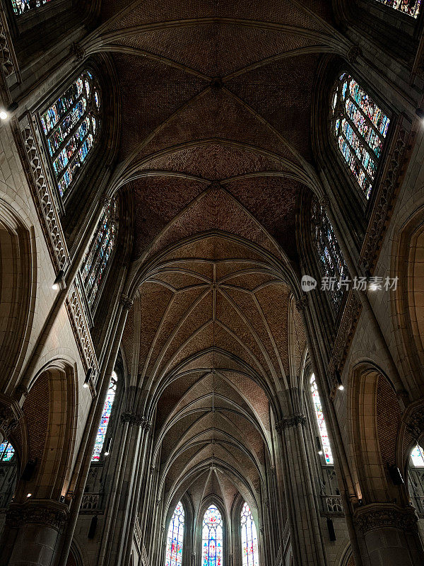 欧洲大教堂的天花板