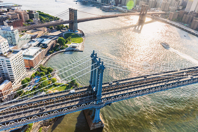 纽约东河上的曼哈顿大桥