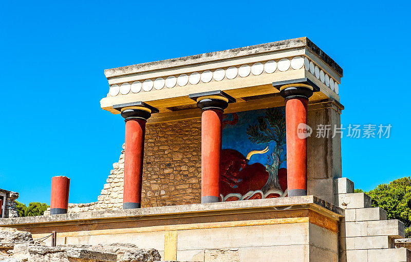 希腊克里特岛的克诺索斯宫殿