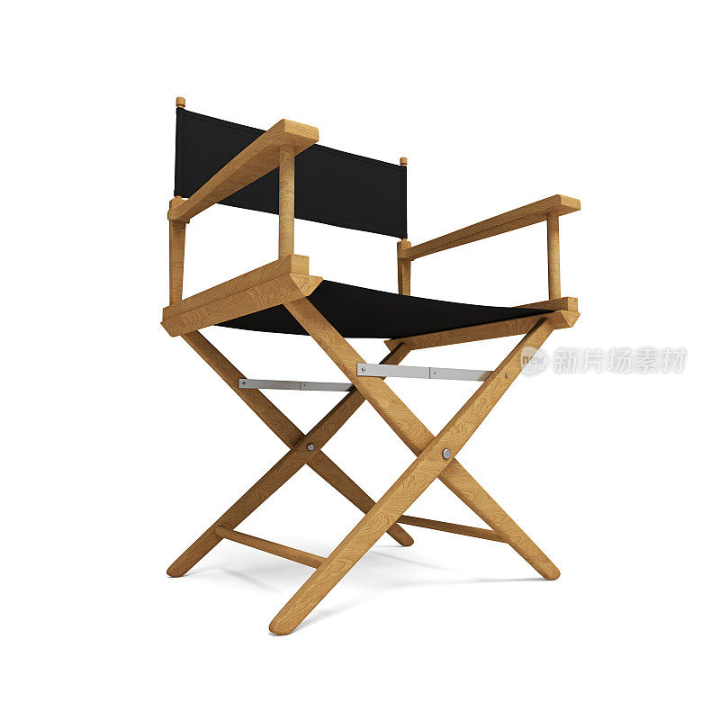 导演的椅子在白色的背景