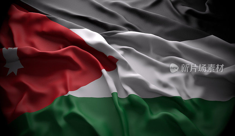 约旦、安曼国家官方国旗