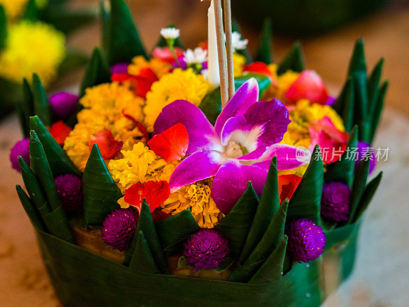 泰国曼谷的装饰花