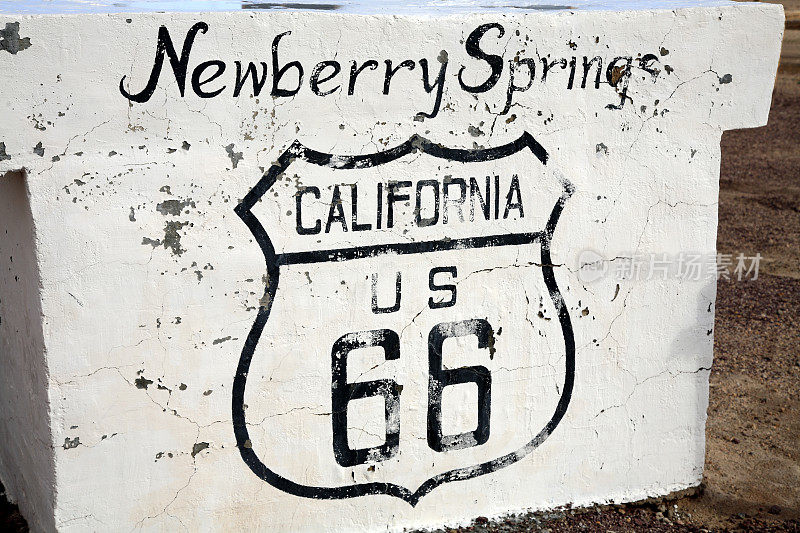 66号公路和废弃的加州纽伯里泉