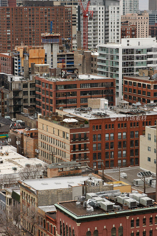 芝加哥阁楼公寓，仓库和工作室的近视图