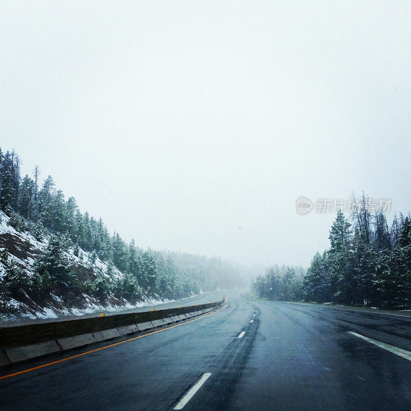 雪寒蒙大拿路春分大陆